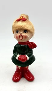 Vintage NAPCOWARE Christmas Caroler Figurine Girl W/ Blonde Hair X7592 - Picture 1 of 8