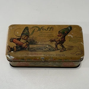Vintage Sewing Machine "Pfaff " Tools Tin Box Germany Gnomes Elves German - Picture 1 of 8