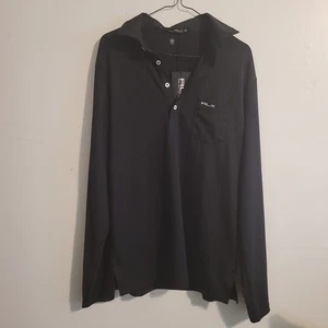 RLX by Ralph Lauren Herren Gr. M schwarz Langarm feuchtigkeitsableitendes Hemd Neu mit Etikett - Bild 1 von 20