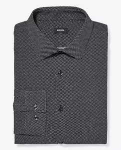 Camisa de Vestir Express Hombres Clásica Mini Punto Elastizada Tecnología Moderna 1MX Talla M Alta Nueva con Etiquetas - Imagen 1 de 15