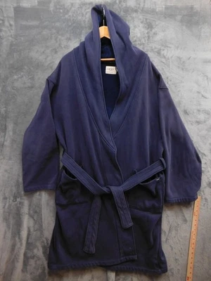 UGG Hooded Robe Mens Large X-Large Navy Blue Fleece Lined Belted Pockets UA4099M - Image 1 of 4