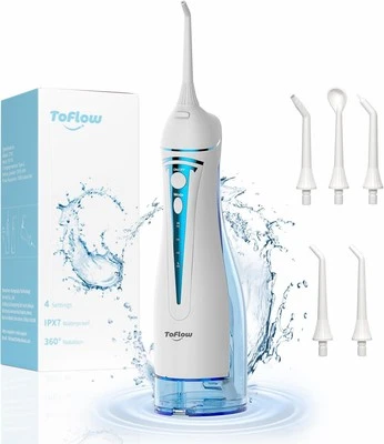 Water Dental Flosser Teeth Pick: 4 Mode Travel Portable Water Flosser Waterproof - Image 1 of 4