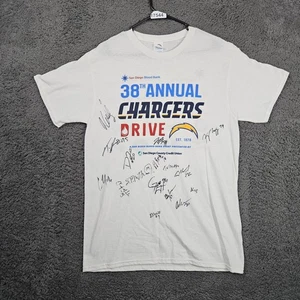 NFL Chargers signed T-Shirt Herren M weiß handsigniert Blood Drive Sammlerstück - Bild 1 von 11