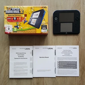 Nintendo 2DS Konsole Schwarz Blau Super Mario Bros. 2 Edition OVP (ohne Spiel) - Bild 1 von 8
