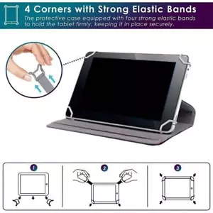 Universal Leather Case Cover Flip Stand Wallet For 7In Pad S2G1 Tablet I7P1 - Picture 1 of 10
