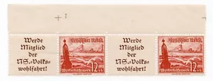 1937 - Germania Terzo Reich - Navi, 12 + 6 p. Tannenberg blocco MNH** - Picture 1 of 2