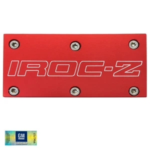 85-90 Camaro IROC-Z TPI Red Billet Aluminum Throttle Body Plate Cover w/ Screws - Picture 1 of 3