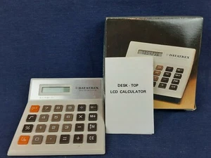 Vintage Desktop LCD Calculator - Datatrex - With Box  - Picture 1 of 2