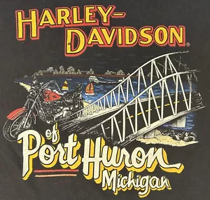 Harley Davidson 1990er Port Huron T-Shirt XLarge doppelseitig - Bild 1 von 3
