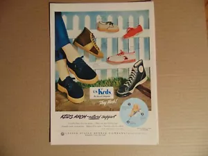 Zapatillas US KEDS 1949 US Rubber Company anuncio impreso vintage - Imagen 1 de 1