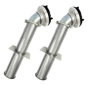 Pelletraum Füllstutzen 45° Bogen, 500 mm lang mit Befestigungsplatte, 2 Stück - Bild 1 von 6