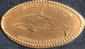 RETIRED! COPPER! WHALE WATCHING - NEWPORT OREGON PENNY - Imagen 1 de 2