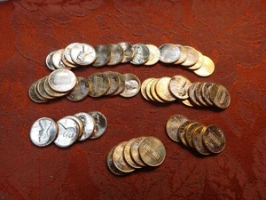 1974-D Uncirculated Lincoln Penny Cent 1c Roll of 50 - Free S&H USA - Picture 1 of 6