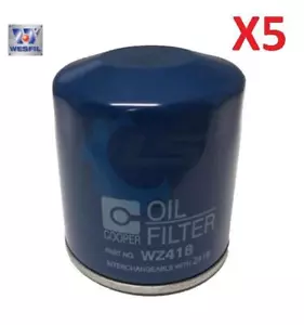 5 x WZ418 Wesfil Oil Filter for ToyotaCamry Avalon Hilux Prado Hiace Kluger RAV4 - Picture 1 of 1
