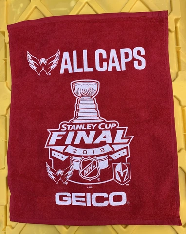 1 Washington Capitals 2018 Stanley Cup Final Towel ALL CAPS Advertising Promo Cover