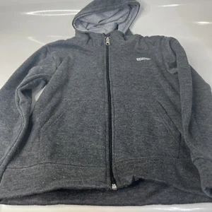 Zip Hoodie Boys Polyester Fleece Hooded Sweatshirt Kids Charcoal Size 8 - Picture 1 of 4