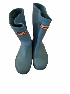 Hunter Boy’s Girl’s Youth 10M Azul Blanco Plata Invierno Botas de Nieve Niño Pequeño Foto 1 de 3