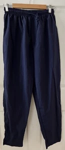 Vintage Express Athletique 96 Womens M Navy Blue Nylon Track Pants Windbreaker - Picture 1 of 17