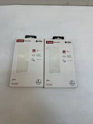 2 pack Moto Motorola Edge Invisible Shield Glass Screen Protector 6.6" by ZAGG - Image 1 of 2