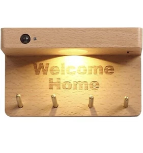 Welcome Home Lighted Keychain Wall Shelf Light - Picture 1 of 10