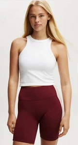 Cotton On Body Tank Top White Size Medium AU 12 US 8 Seamless Ringer Tank - Picture 1 of 16