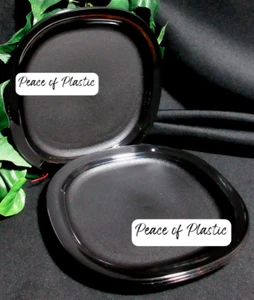 Tupperware New Impressions BLACK SET OF FOUR(4) ~7.75" dessert plate plates - Picture 1 of 3