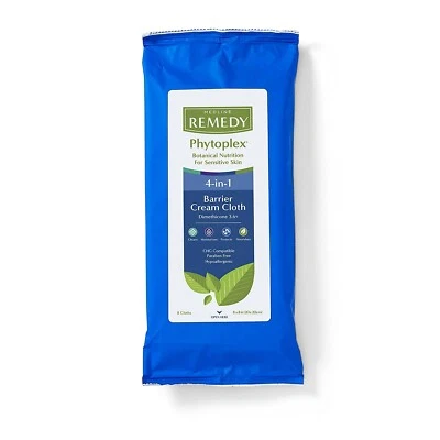 Medline Remedy Phytoplex Barrier Cream Cloth Dimethicone Wipes Box Of 32 Packs - Image 1 of 4