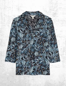 Ex Seasalt Women’s Cresting Jersey Wave Top in Blue Meadow Floral - Picture 1 of 5