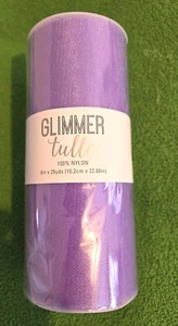 GLIMMERER TÜLL WYAL - 100% NYLON LAVENDEL FARBE - NIE BENUTZT - Bild 1 von 3