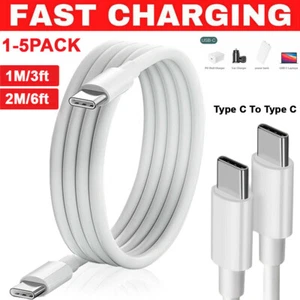 For Samsung A14 A34 A54 A15 A55 A05s Fast Charger Cable USB-C To USB C Data Lead - Picture 1 of 13