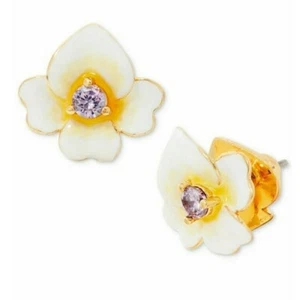 kate spade - precious pansy- enamel stud earrings - yellow multi -NWT- $48 C56 - Picture 1 of 8