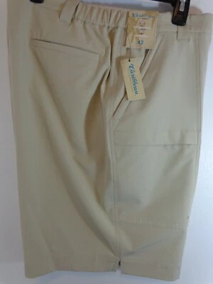 Caribbean Shorts Men's 42 X 8 Tan Golf Chino Stretch Fabric New With Tags - Image 1 of 4