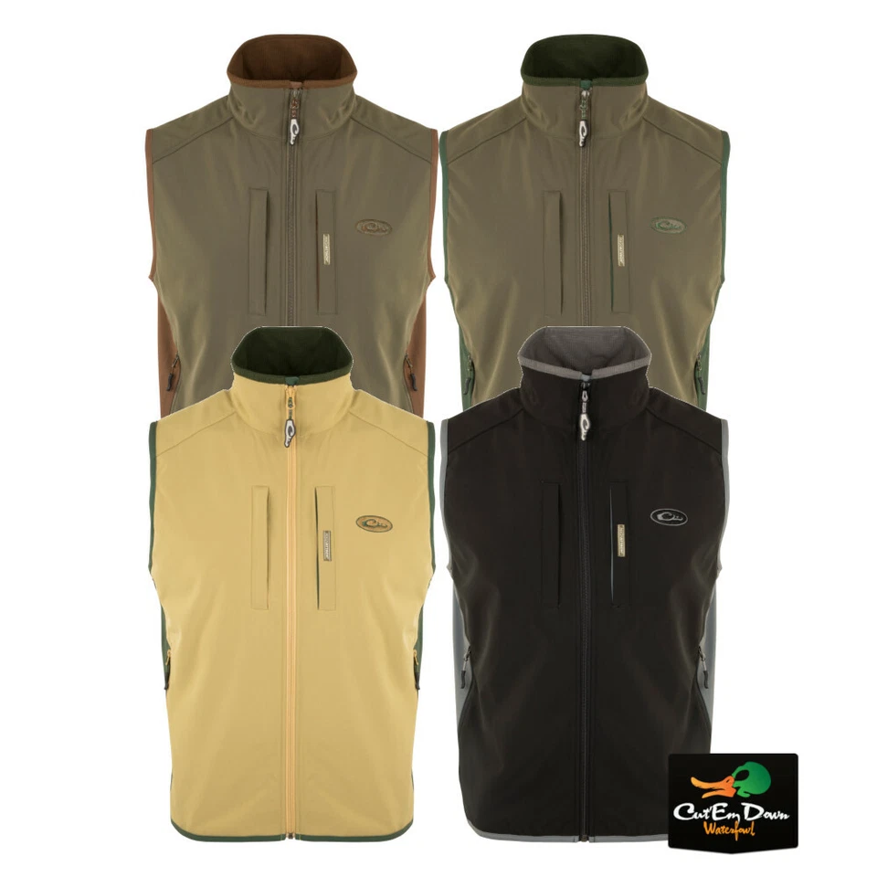DRAKE WATERFOWL SYSTEMS TWO TONE WINDPROOF TECH VEST FLEECE LINED - Image 1 of 1