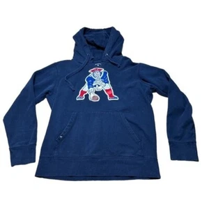 New England Patriots Hoodie Mens Large Throwback Logo Navy Blue Casual NFL - Picture 1 of 6