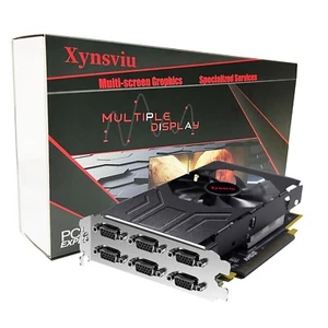 Xynsviu Radeon R7 350 4G Graphics Card, GPU Support VGA x6 Monitor Output - Picture 1 of 9