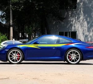 Calcomanías de coche gancho a rayas 110"" para 911 918 Boxster vinilo puerta superior pegatinas ZC558 - Imagen 1 de 5