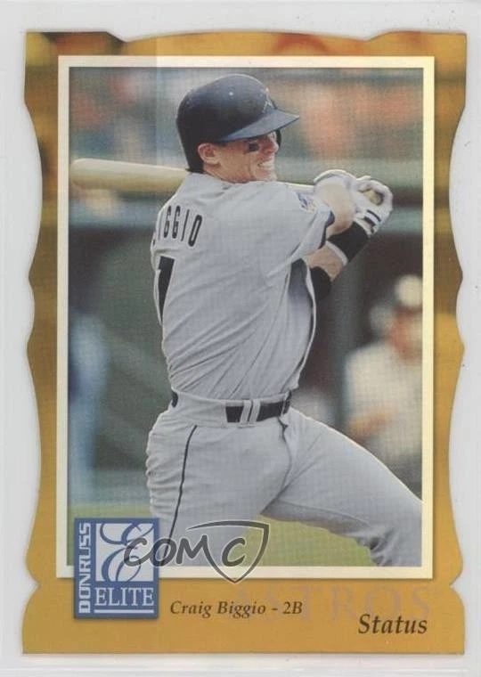 1998 Donruss Elite Status /100 Craig Biggio #48 HOF - Image 1 of 2