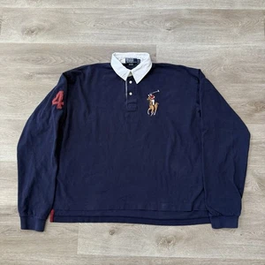 Vintage Polo Ralph Lauren Rugby #4 Big Pony Shirt Men’s 3XL Rare RL Embroidered - Picture 1 of 10