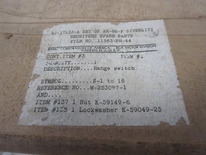 RCA AR88 RANGE SWITCH WAFER ASSEMBLY M-253097-1 RAF STORES 61MU NOS L1 - Photo 1/3