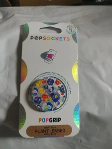 PopSockets PopGrip Swap Top Phone Grip Stand- Pansy Raid Blue Floral Flowers - Picture 1 of 2