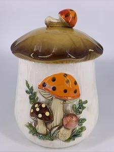 Merry Mushroom Canister Sears and Roebuck 8"  Japan - Picture 1 of 9