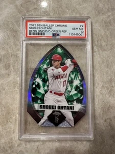 2022 Topps cromo Ben Baller diamante troquelado Shohei Ohtani verde/99 PSA 10 #2 - Imagen 1 de 4