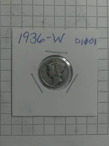 1936-W 90% Silver Mercury Dime In COD We Trust - Picture 1 of 10