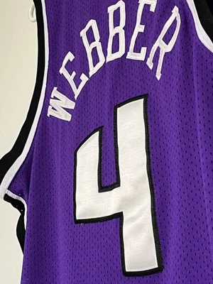 Vintage Chris Webber Nike Purple Sacramento Kings Jersey Men’s M NBA Swingman - Image 1 of 4
