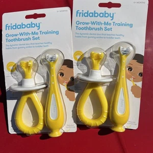NEW - SEALED - Frida Baby - Grow-With-Me Training Toothbrush Set - 2 Pack - Picture 1 of 2