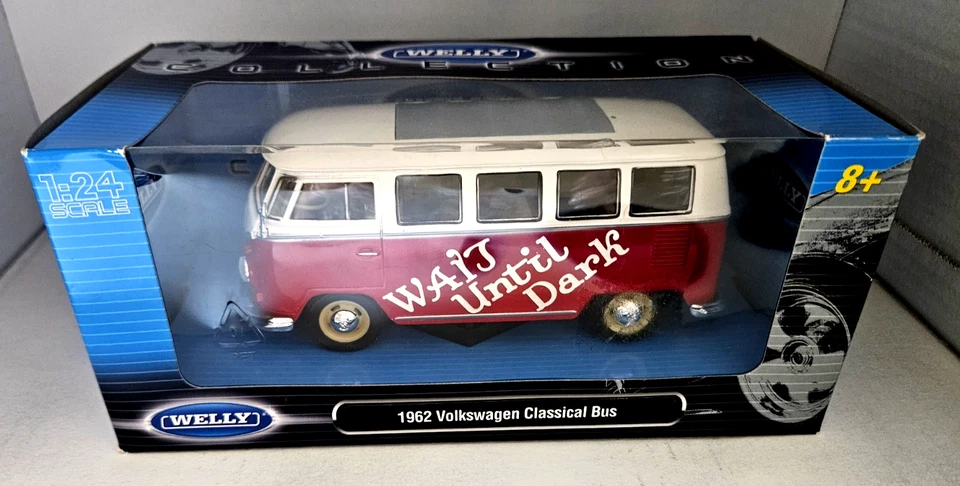 Rare Welly 1/24 Scale VW Bus Wait Until Dark Edition Diecast Collection - Image 1 of 4