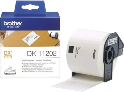 Brother DK 11202 Shipping Address Labels Roll 62x100mm 300 Pre Cut QL Printers - Image 1 of 3