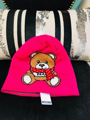 NUOVO CAPPELLO BERRETTO MOSCHINO ROSA DESIGN ORSACCHIOTTO - Immagine 1 di 4