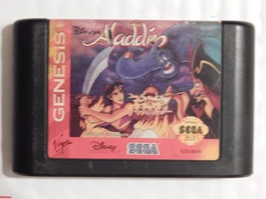 Sega Genesis 16-Bit Vintage Tested Video Game Disneys Aladdin - Picture 1 of 1