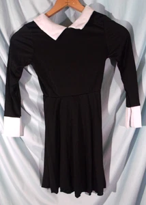 Black Dress w Tights Halloween Cosplay Party Costume Size S Girls NWT - Picture 1 of 4